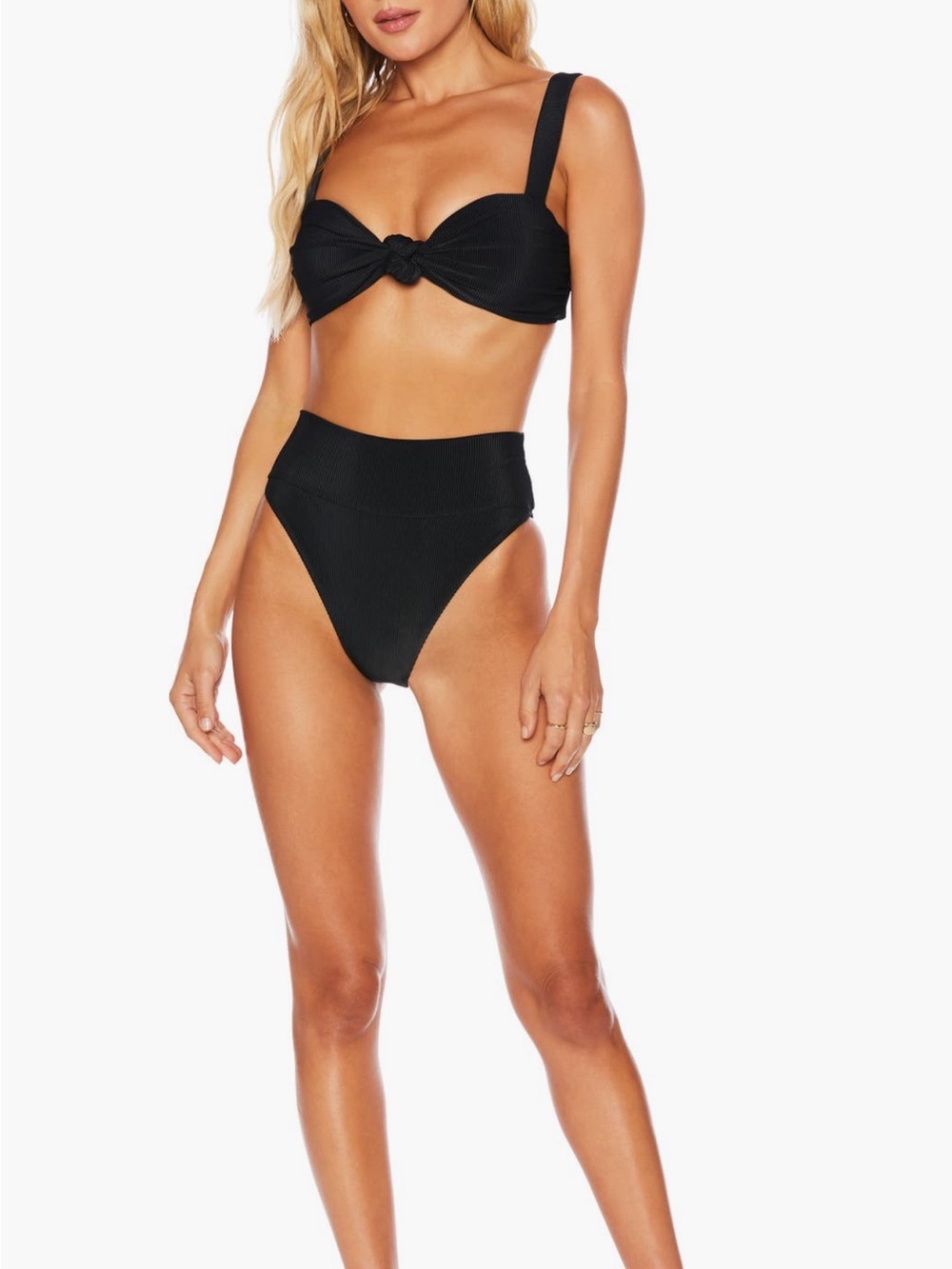 Beach Riot Sofia Knot Front Ribbed Bikini Top - Picture 6 of 7